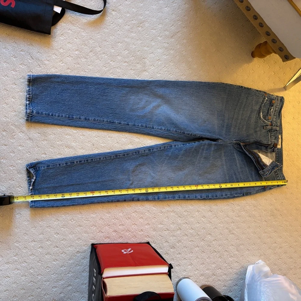 Madewell Classic Straight Jeans in Blue Denim - Picture 3 of 5